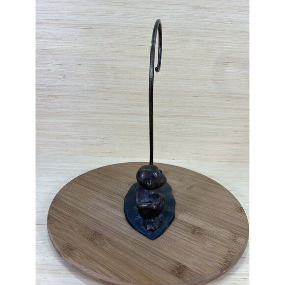 VTG Monkey Leaf Cast Iron Banana Hanger 12" - Picture 2 of 5